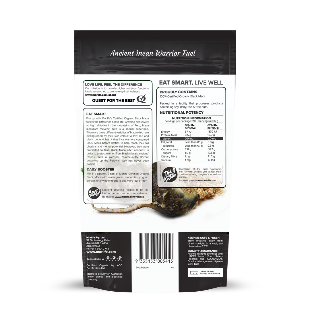 Black Maca Powder Certified Organic