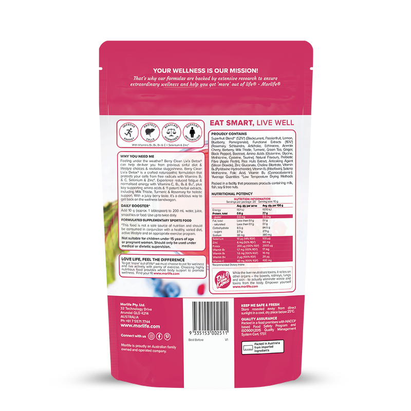 Morlife Berry Clean Liv'a Detox 200g