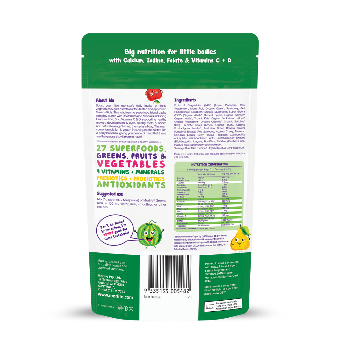 Morlife Super Kidz Bundle Greens Kidz 150g