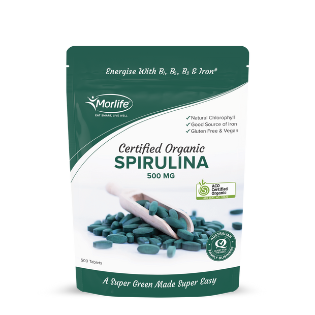 Spirulina Tablets Certified Organic 500 mg x 500 Tabs